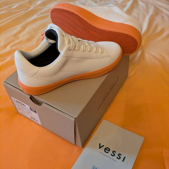 Vessi Soho Sneakers, white beam, men's size 6 - Picture 1 of 7